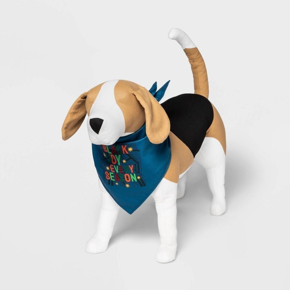 Black Joy Every Season Teal Blue Pet Bandana